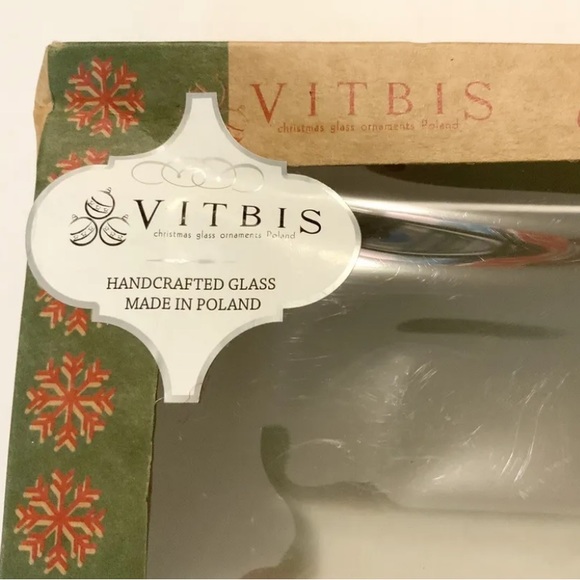 Vitbis Poland Handmade Glass Ball Christmas Ornaments Gone Elfing Set Of 2 - Picture 6 of 8